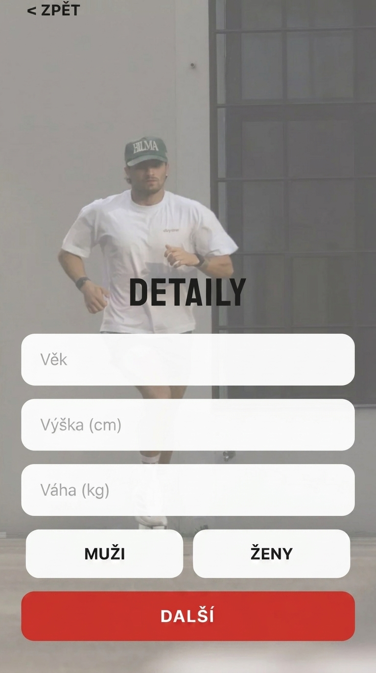 C-RUN - obrazovka ve světlém módu